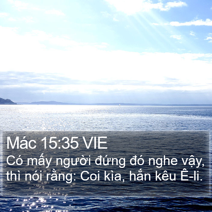 Mác 15:35 VIE Bible Study