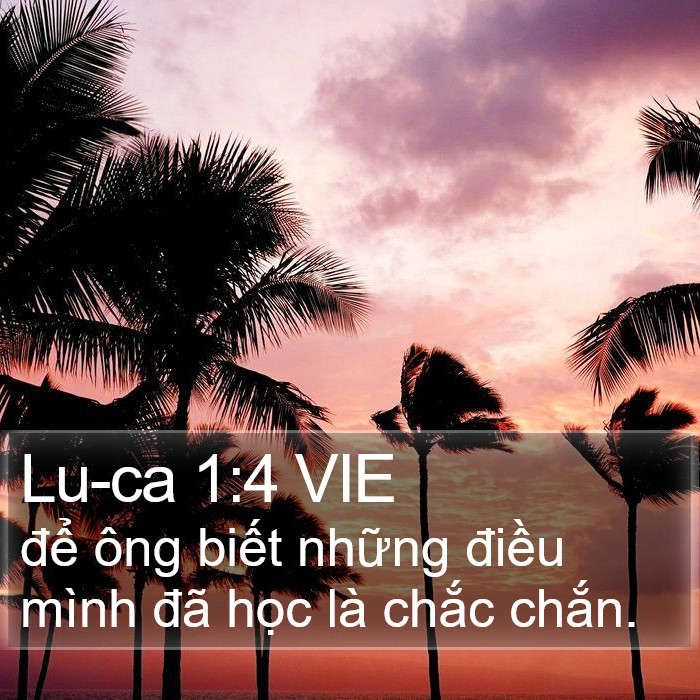 Lu-ca 1:4 VIE Bible Study