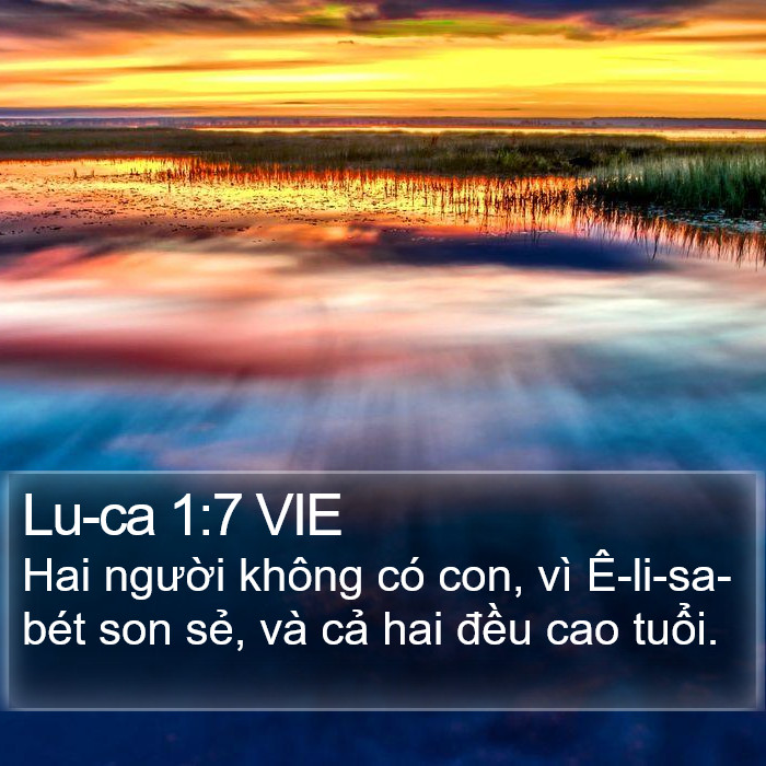 Lu-ca 1:7 VIE Bible Study