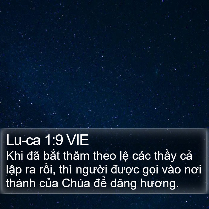 Lu-ca 1:9 VIE Bible Study