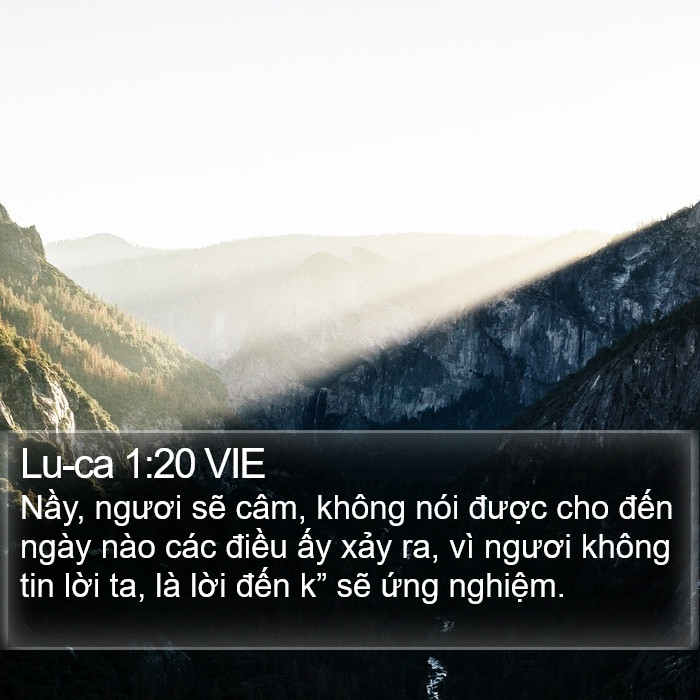 Lu-ca 1:20 VIE Bible Study