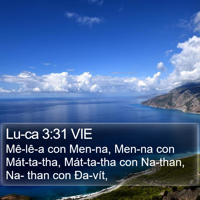 Lu-ca 3:31 VIE Bible Study