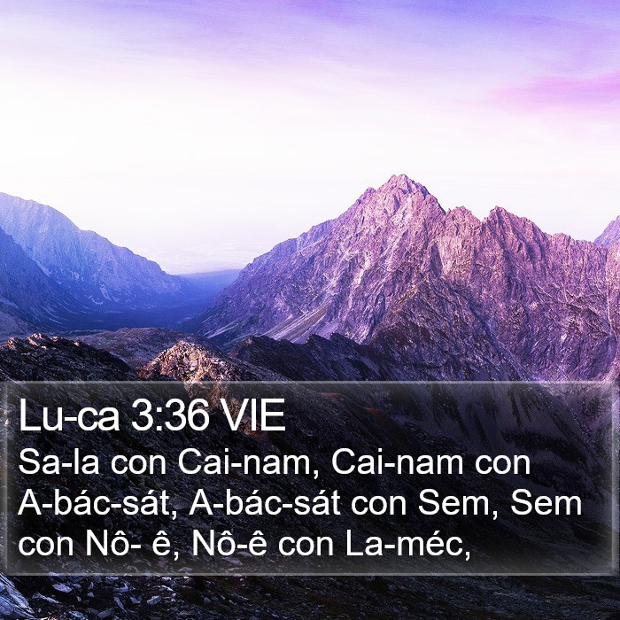 Lu-ca 3:36 VIE Bible Study