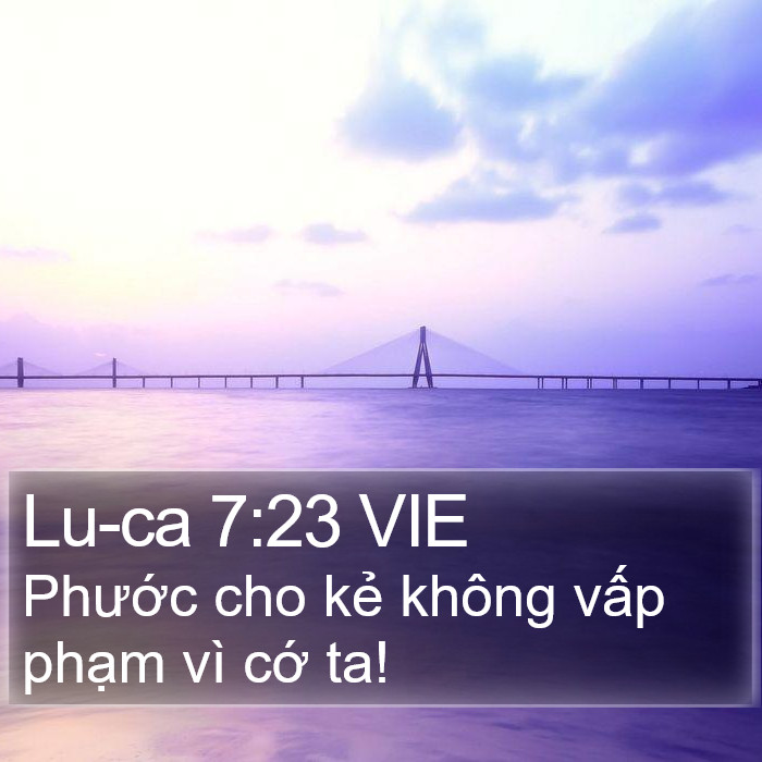 Lu-ca 7:23 VIE Bible Study