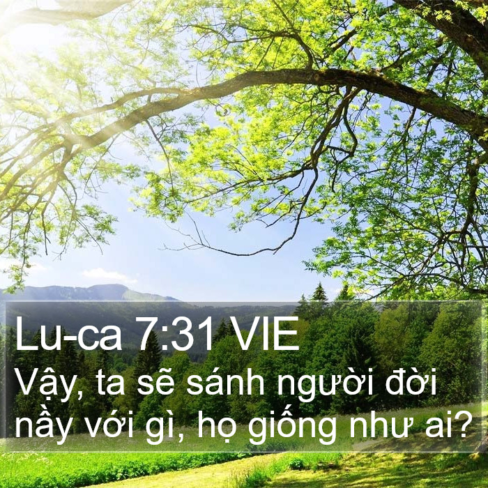 Lu-ca 7:31 VIE Bible Study