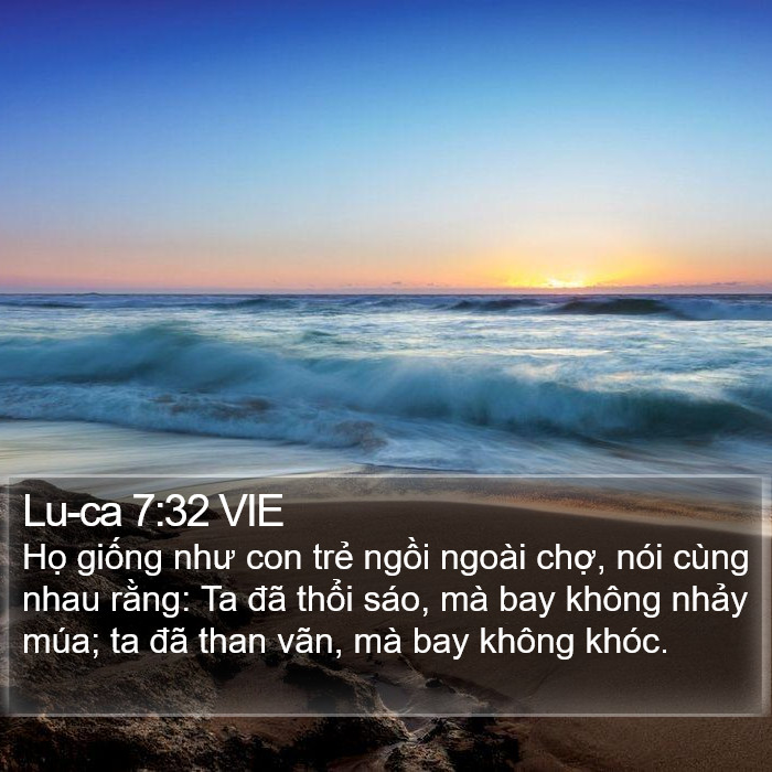 Lu-ca 7:32 VIE Bible Study