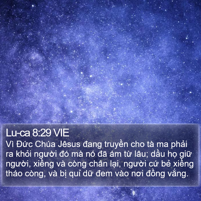 Lu-ca 8:29 VIE Bible Study