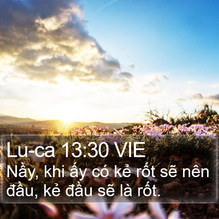 Lu-ca 13:30 VIE Bible Study