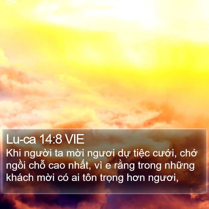 Lu-ca 14:8 VIE Bible Study