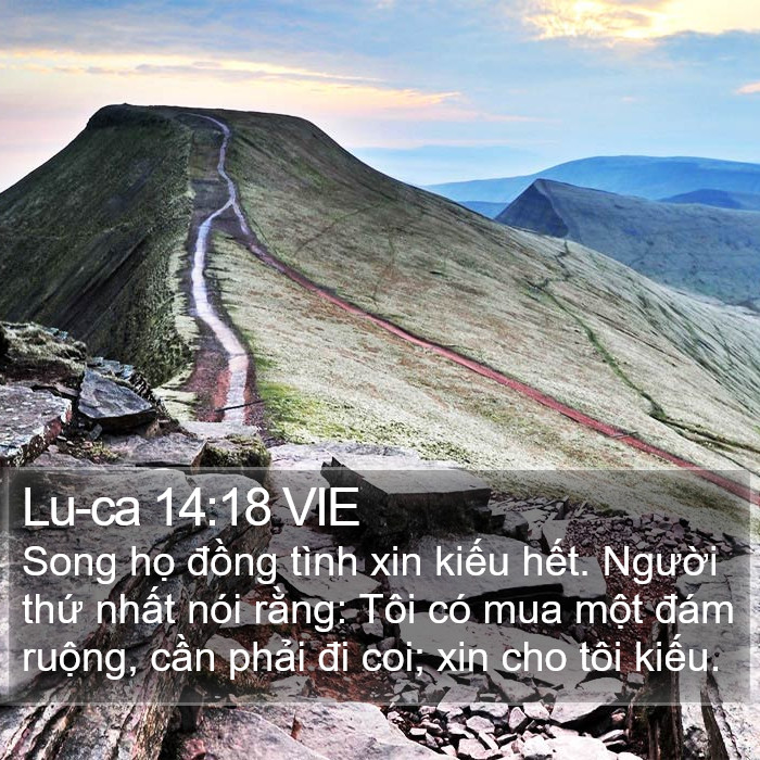 Lu-ca 14:18 VIE Bible Study