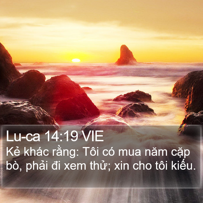 Lu-ca 14:19 VIE Bible Study