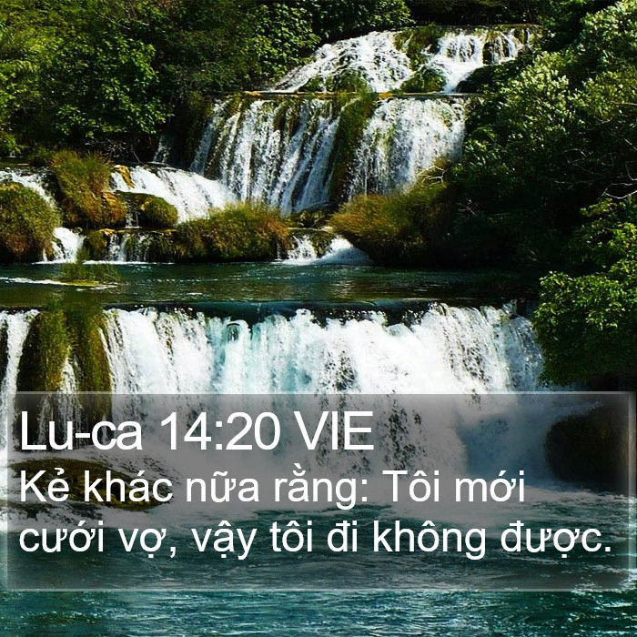 Lu-ca 14:20 VIE Bible Study