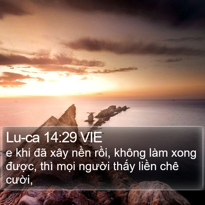 Lu-ca 14:29 VIE Bible Study