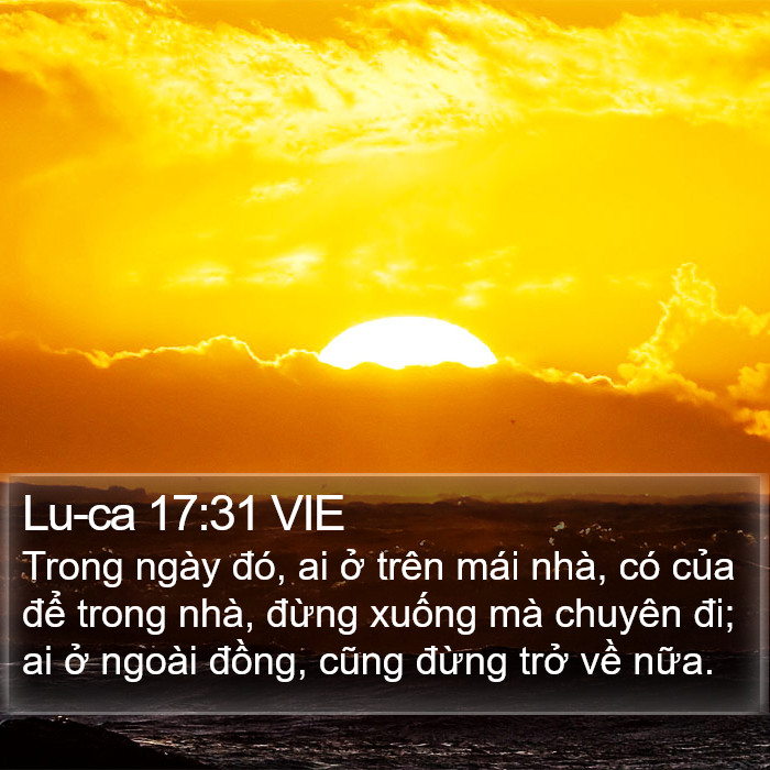 Lu-ca 17:31 VIE Bible Study
