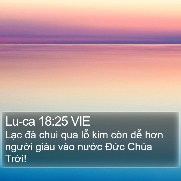 Lu-ca 18:25 VIE Bible Study