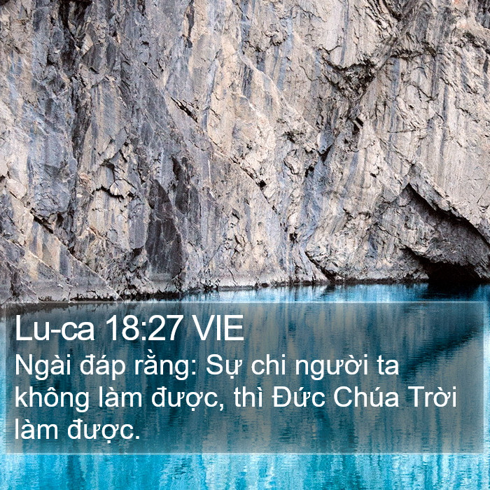 Lu-ca 18:27 VIE Bible Study