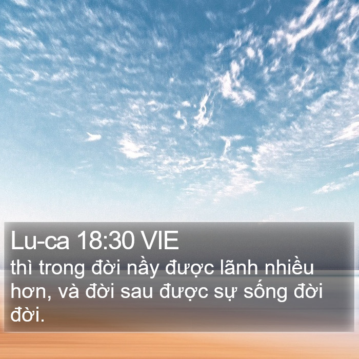 Lu-ca 18:30 VIE Bible Study