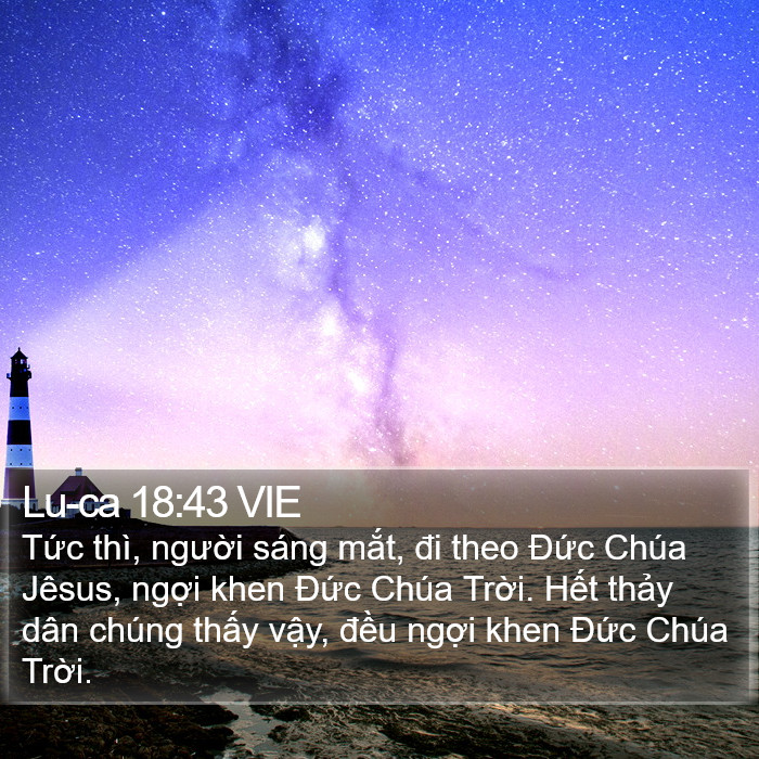 Lu-ca 18:43 VIE Bible Study