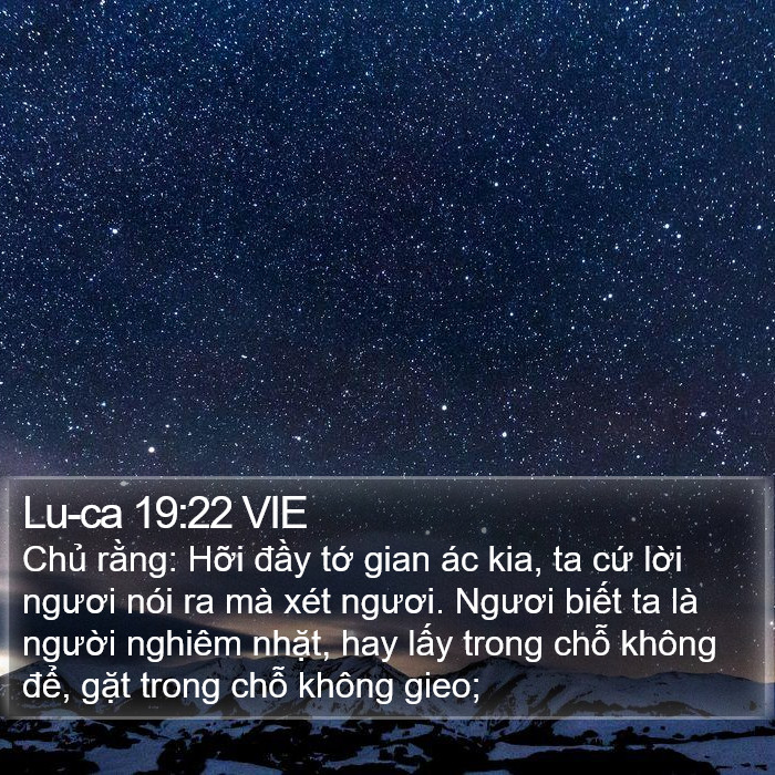 Lu-ca 19:22 VIE Bible Study