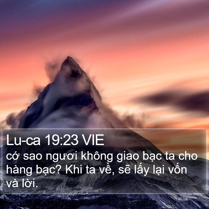 Lu-ca 19:23 VIE Bible Study