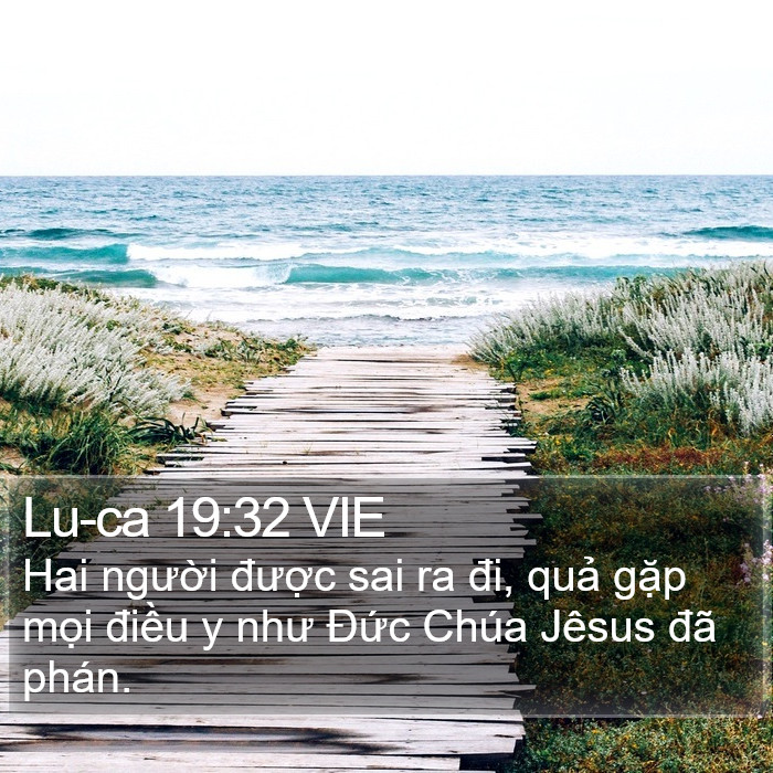 Lu-ca 19:32 VIE Bible Study