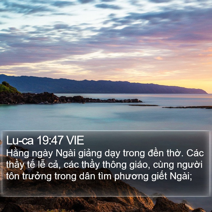 Lu-ca 19:47 VIE Bible Study