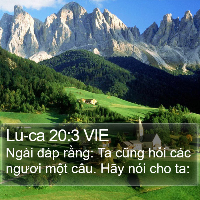 Lu-ca 20:3 VIE Bible Study