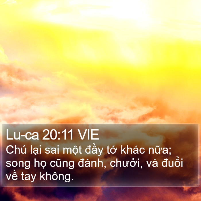 Lu-ca 20:11 VIE Bible Study