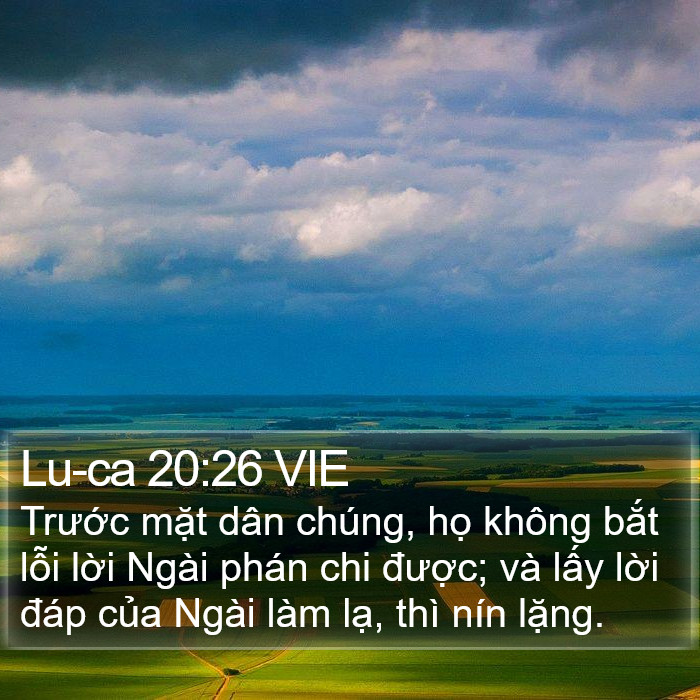 Lu-ca 20:26 VIE Bible Study