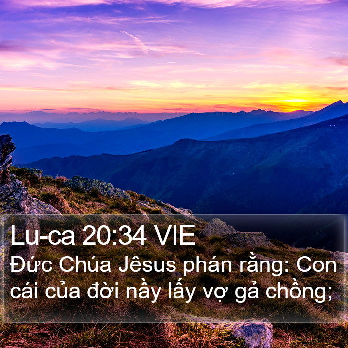 Lu-ca 20:34 VIE Bible Study