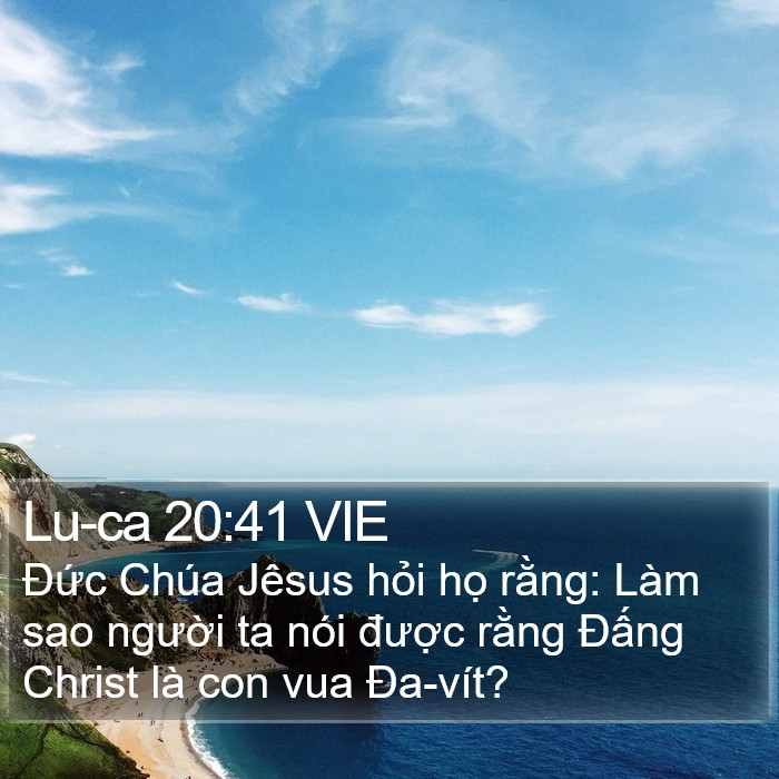 Lu-ca 20:41 VIE Bible Study