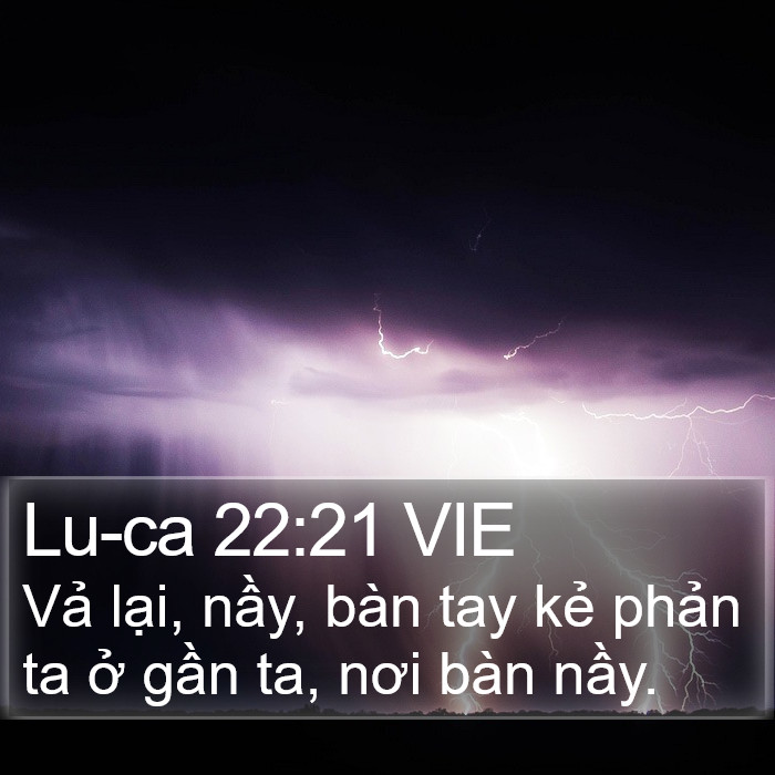 Lu-ca 22:21 VIE Bible Study