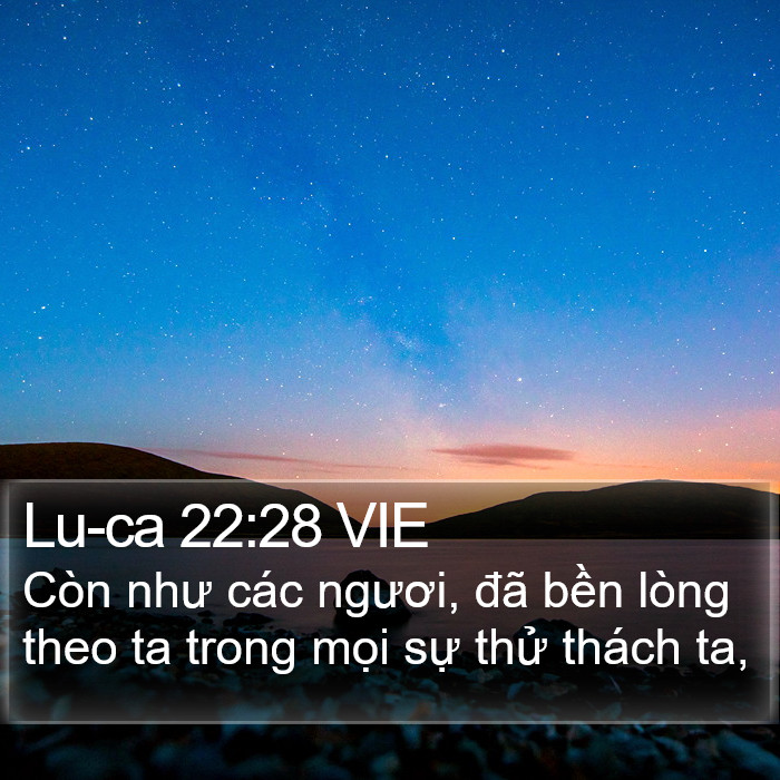 Lu-ca 22:28 VIE Bible Study