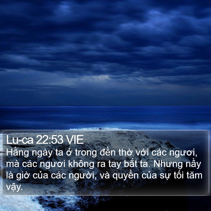 Lu-ca 22:53 VIE Bible Study