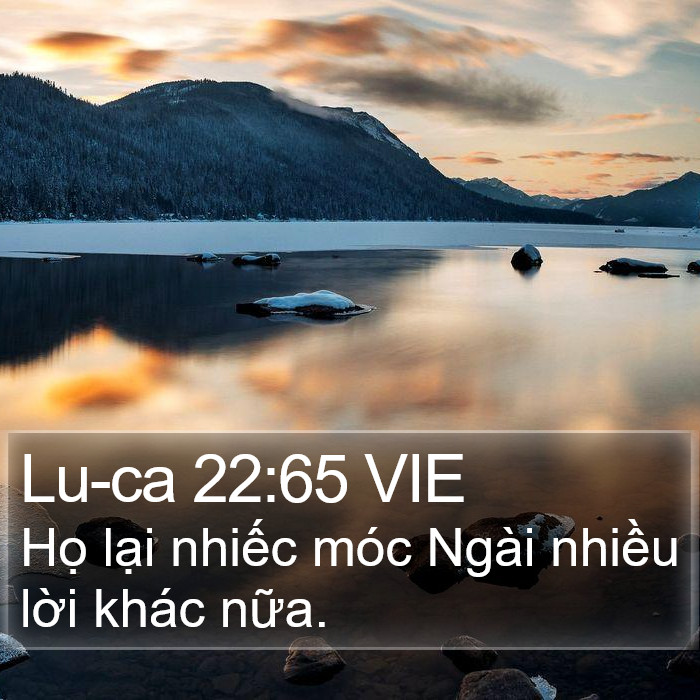 Lu-ca 22:65 VIE Bible Study