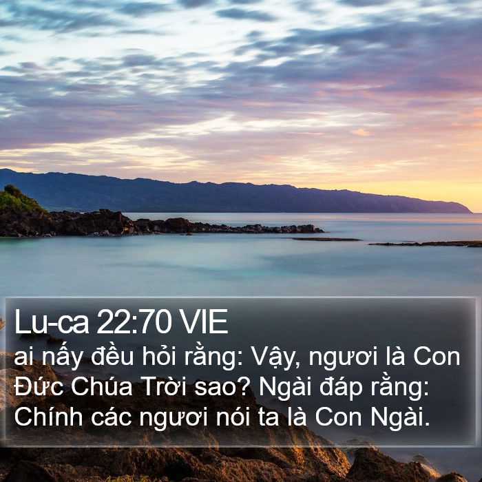 Lu-ca 22:70 VIE Bible Study