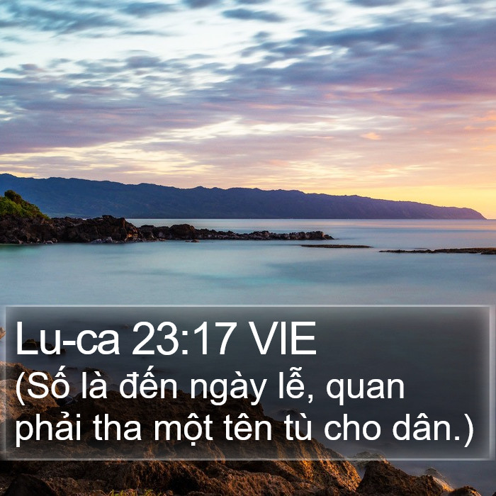 Lu-ca 23:17 VIE Bible Study