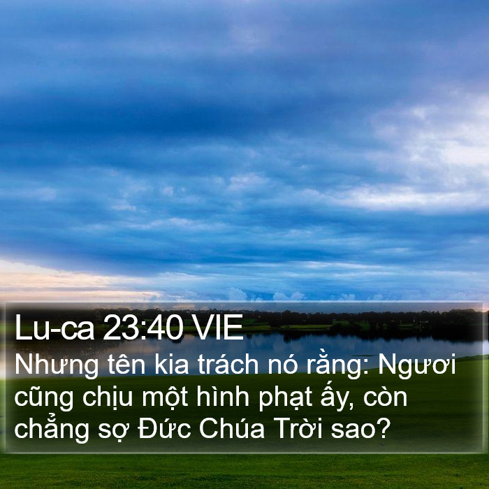 Lu-ca 23:40 VIE Bible Study