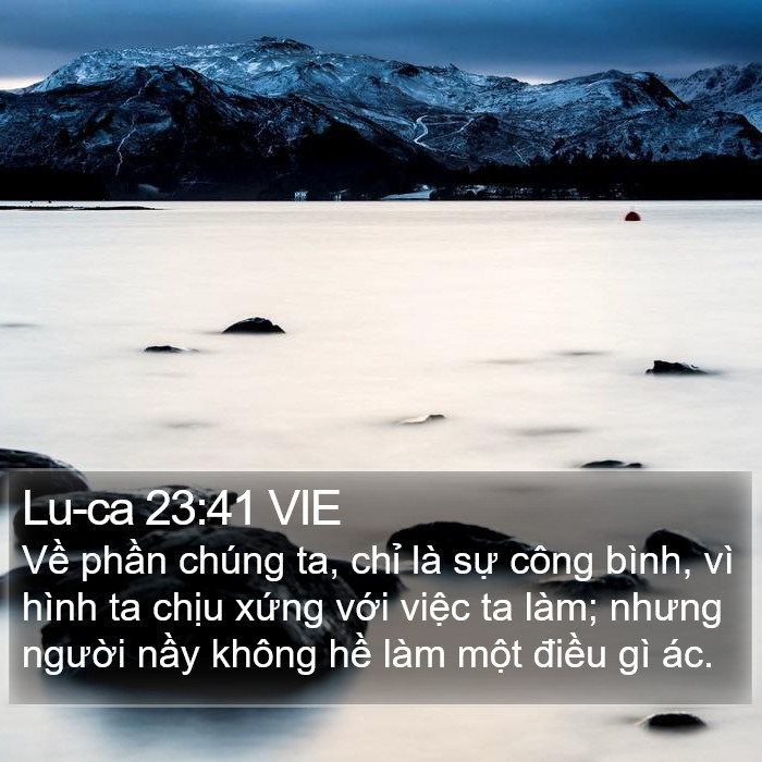 Lu-ca 23:41 VIE Bible Study