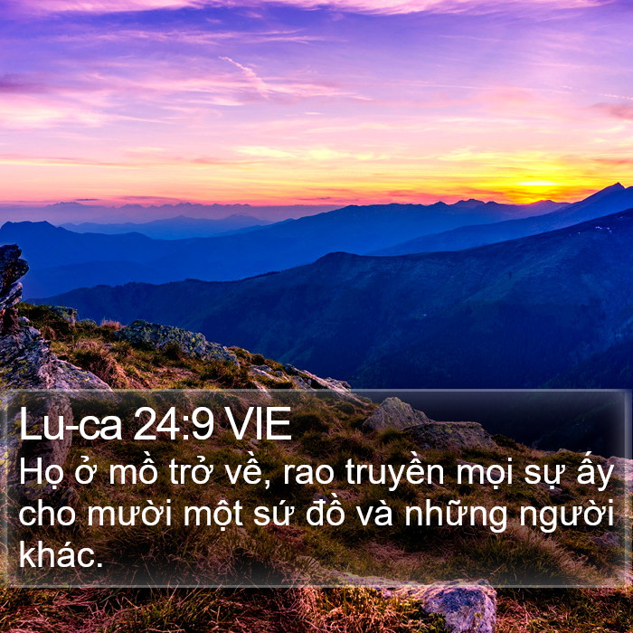 Lu-ca 24:9 VIE Bible Study