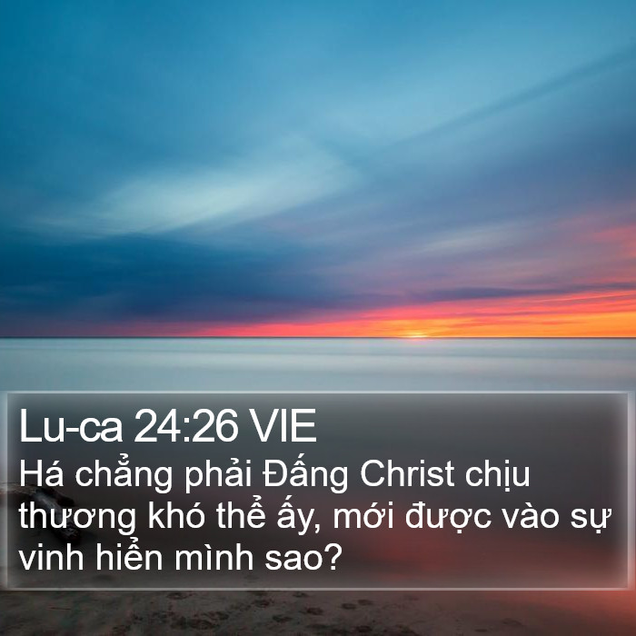 Lu-ca 24:26 VIE Bible Study