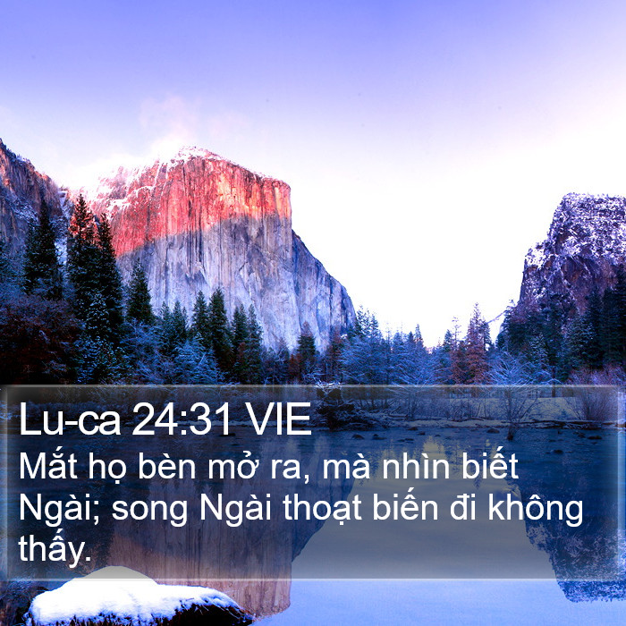 Lu-ca 24:31 VIE Bible Study