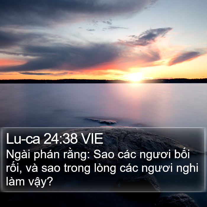 Lu-ca 24:38 VIE Bible Study