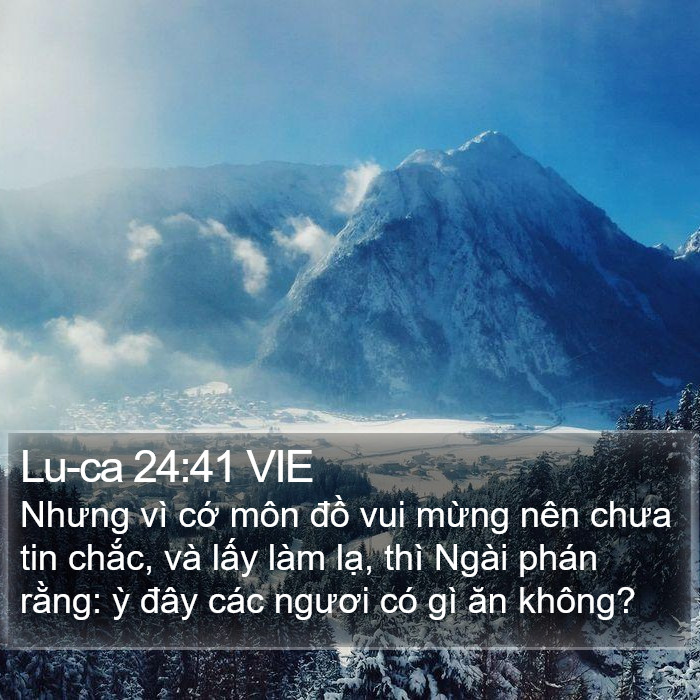 Lu-ca 24:41 VIE Bible Study