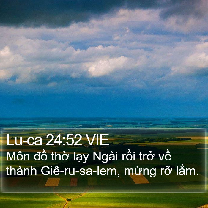 Lu-ca 24:52 VIE Bible Study