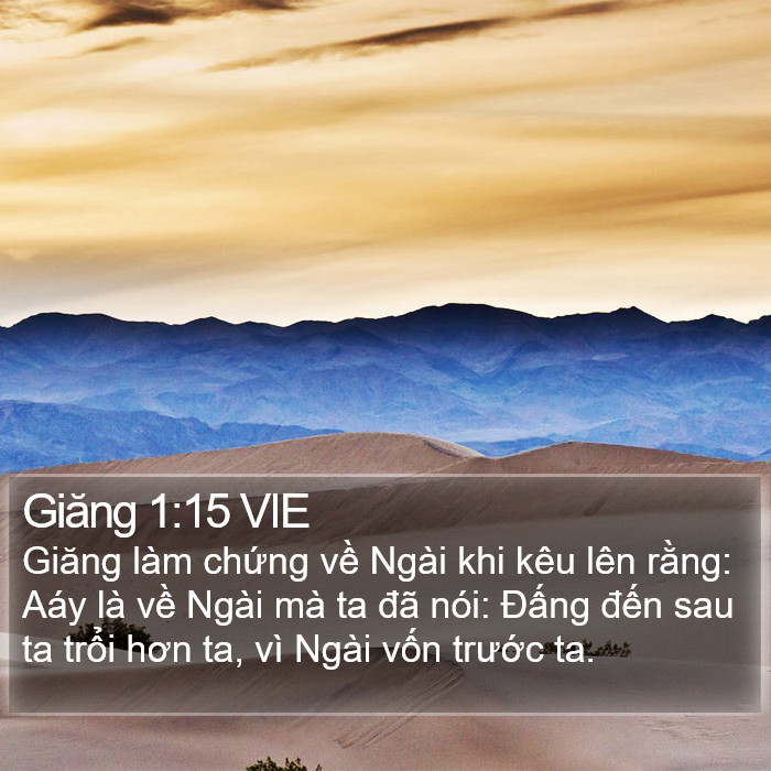 Giăng 1:15 VIE Bible Study