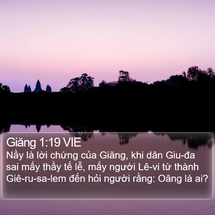 Giăng 1:19 VIE Bible Study