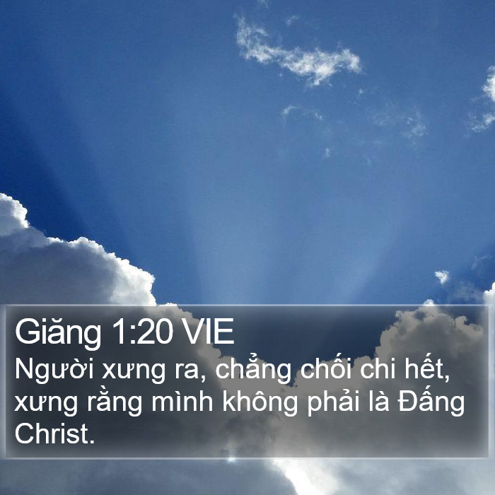 Giăng 1:20 VIE Bible Study