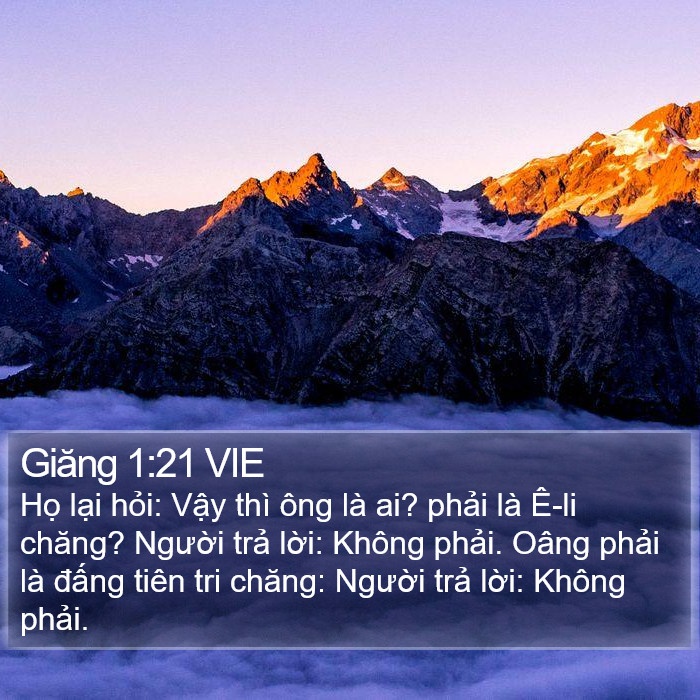 Giăng 1:21 VIE Bible Study