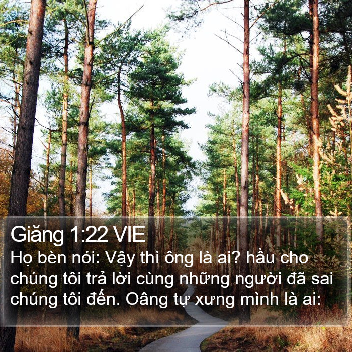 Giăng 1:22 VIE Bible Study